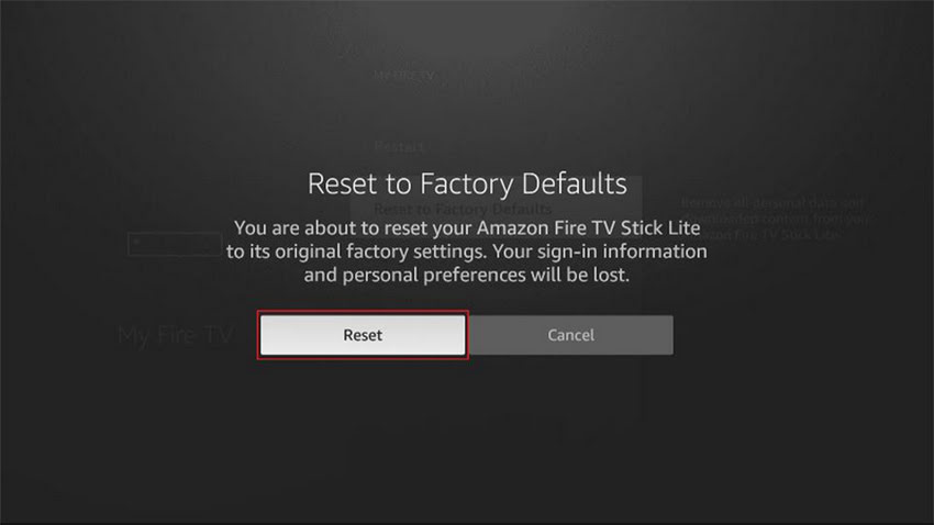 How to Reset FireStick to Factory Settings in